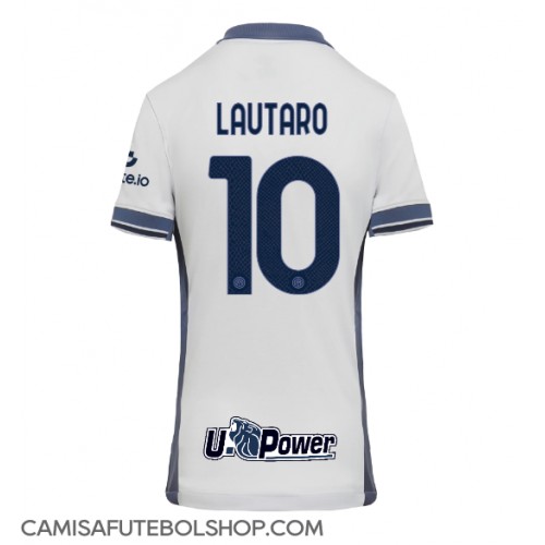 Camisa de time de futebol Inter Milan Lautaro Martinez #10 Replicas 2º Equipamento Feminina 2024-25 Manga Curta